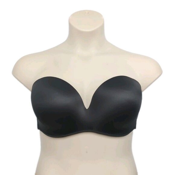 Lane Bryant Cacique Bra Multi Way Strapless Bare Solution 38DD Black - Picture 1 of 10
